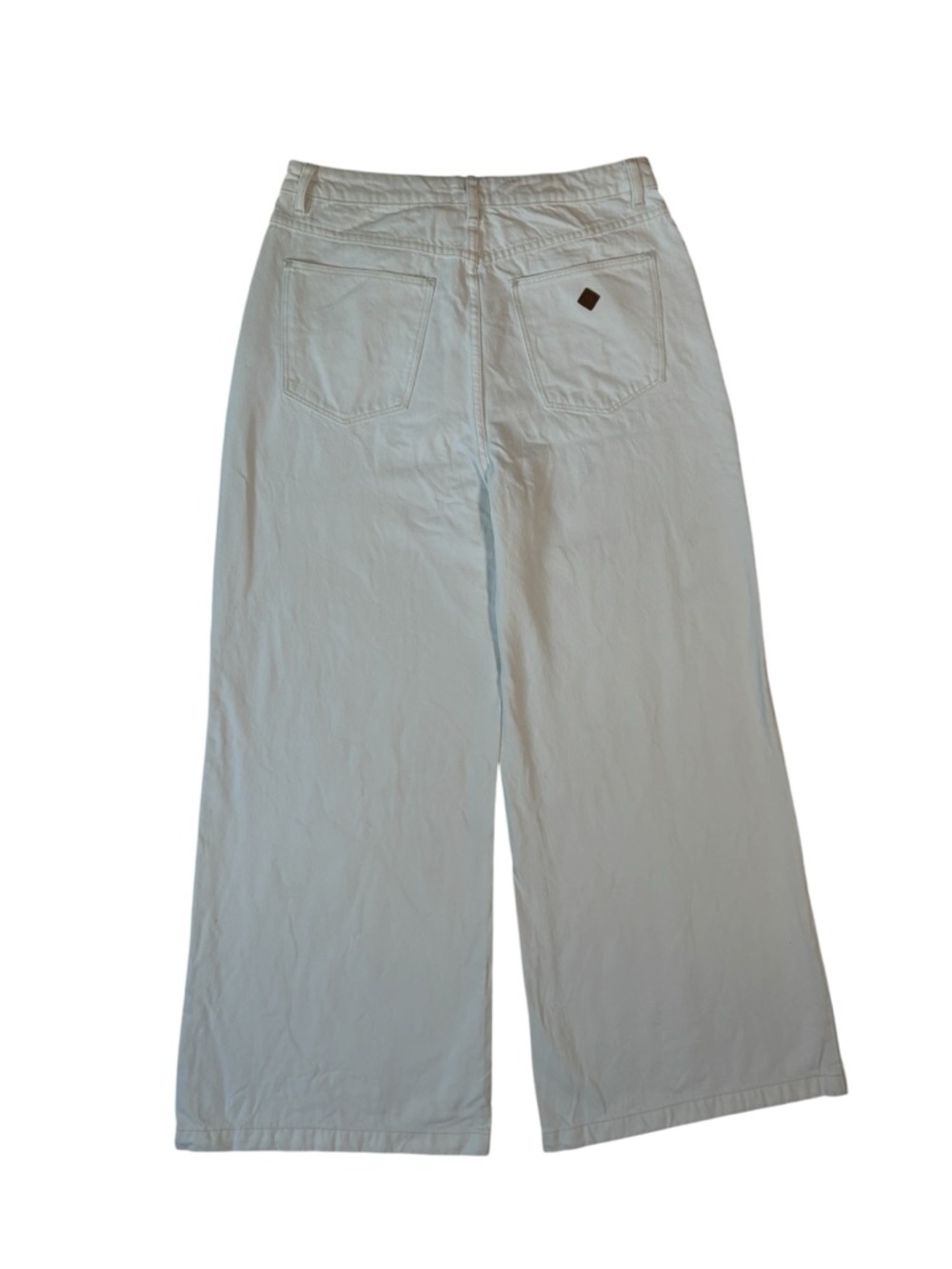 Abrand White Barrel Leg Jeans Womens Size 33 High Rise Full Length Denim - Picture 8 of 14